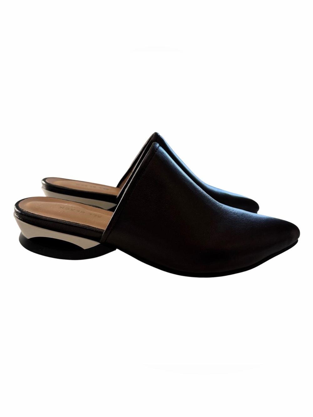 All Black Brand‎ Women’s Size 35.5 Black Slip-On Mules US 5/5.5 S1